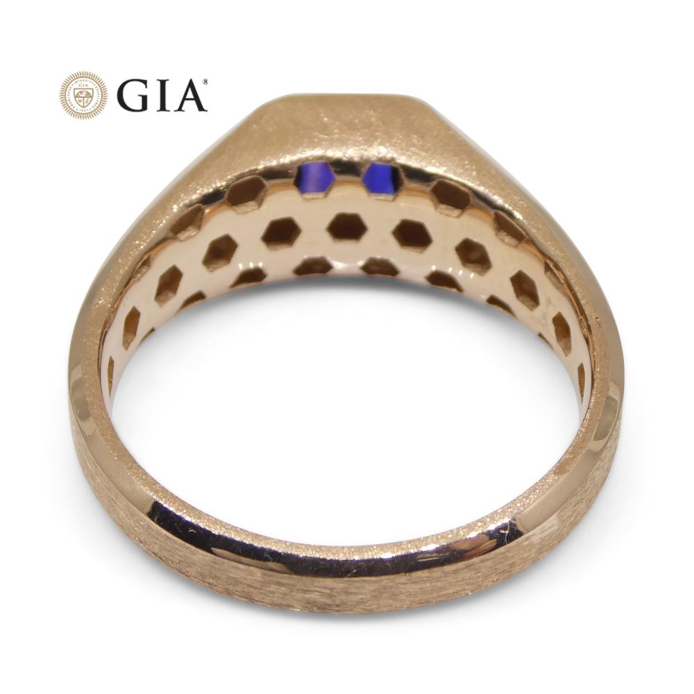 1.14ct Sapphire Ring Set in 14k Rose/Pink Gold GIA Certified Sri Lanka Unheated 2