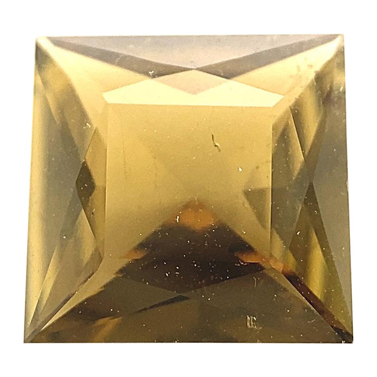 Tourmaline Jaune Naturelle Du Brésil 44,75 Carats - Certifiée AGI - Pierre Rare
