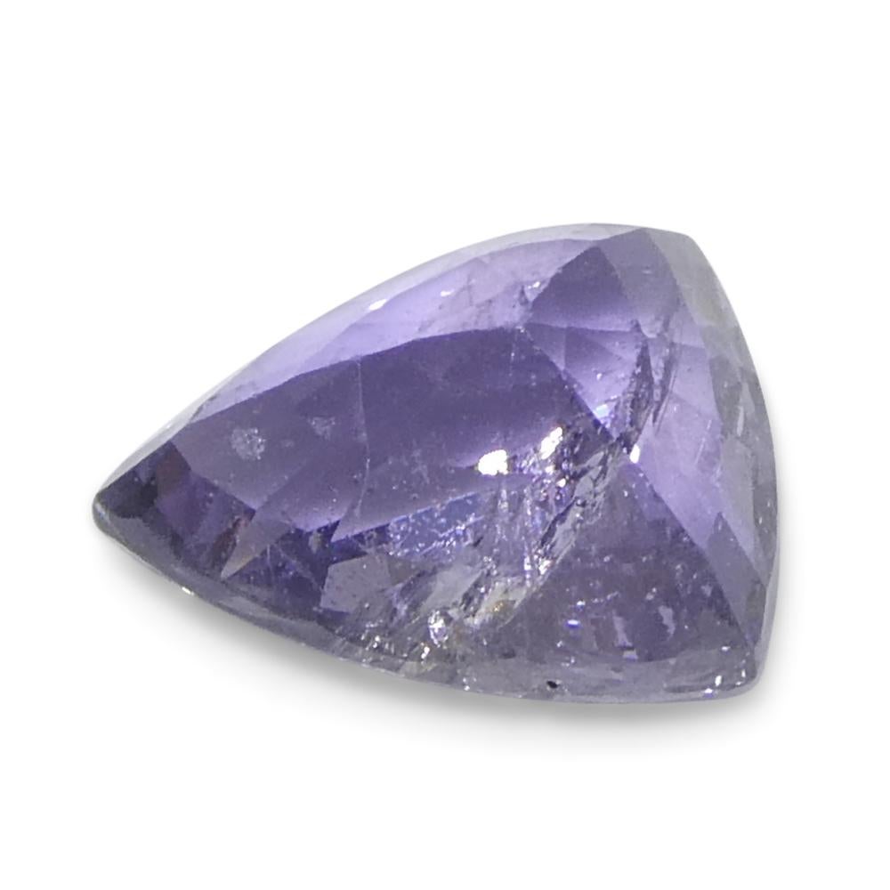 1.14ct Trillion Purple Sapphire from Tanzania, Unheated For Sale 6