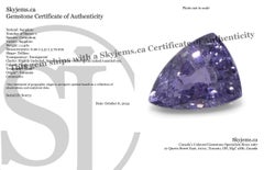1.14ct Trillion Purple Sapphire from Tanzania, Unheated