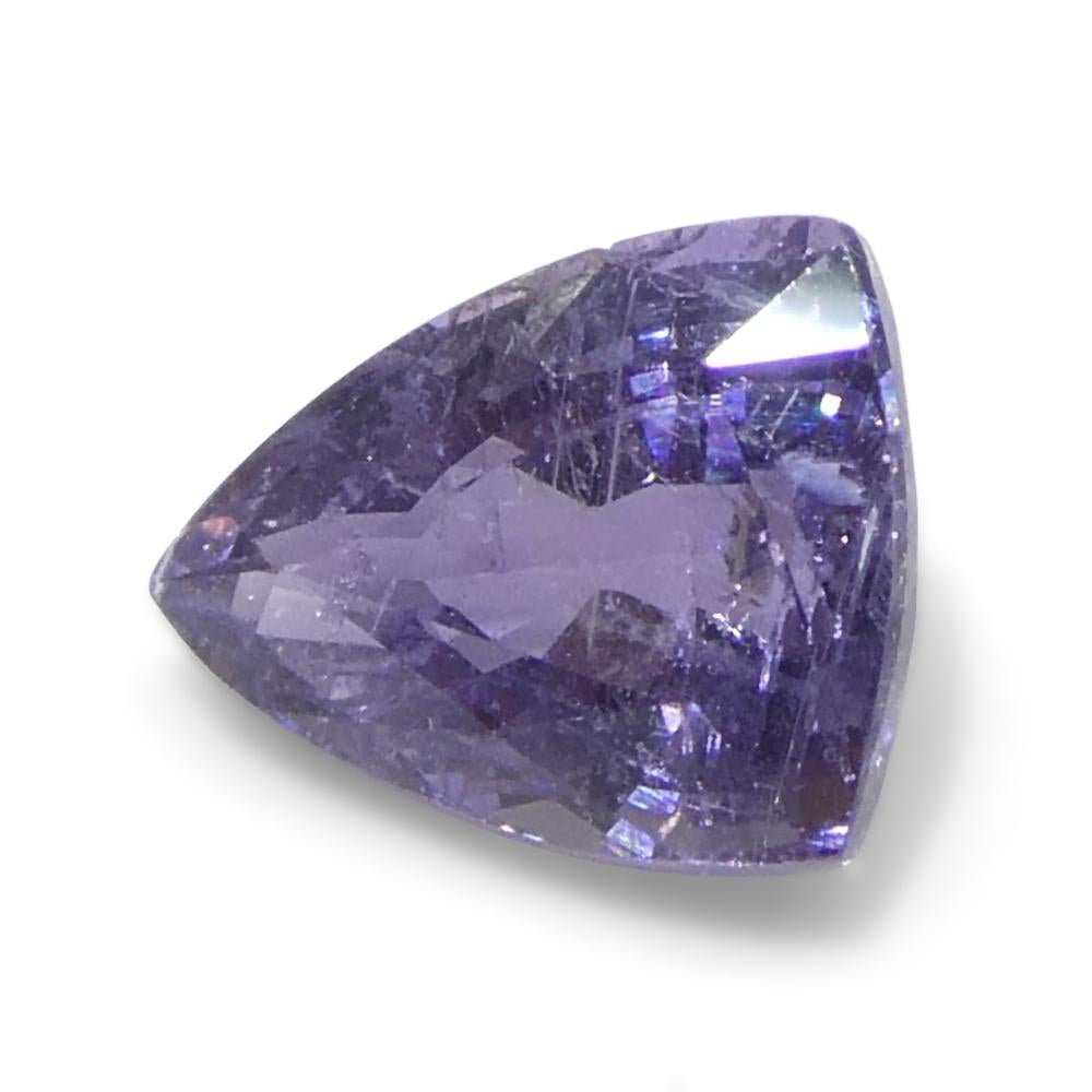 1.14ct Trillion Purple Sapphire from Tanzania, Unheated For Sale 3