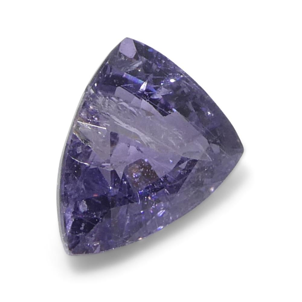 1.14ct Trillion Purple Sapphire from Tanzania, Unheated For Sale 4
