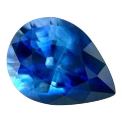 1.14ct Vivid Blue Natural Sapphire Ceylon Pear Teardrop Cut Loose Gem 7.2x5.4mm