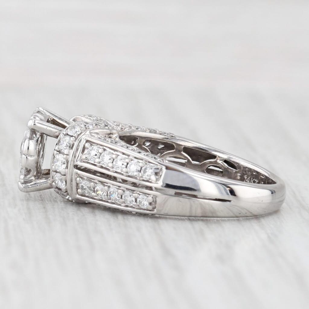 Gemstone Information:
- Natural Diamonds -
Total Carats - 0.29ctw
Cut - Round Brilliant
Color - F - G
Clarity - SI2 - I1

- Natural Diamonds -
Total Carats - 0.85ctw
Cut - Round Brilliant
Color - F - G
Clarity - SI2 - I1

Metal: 14k White