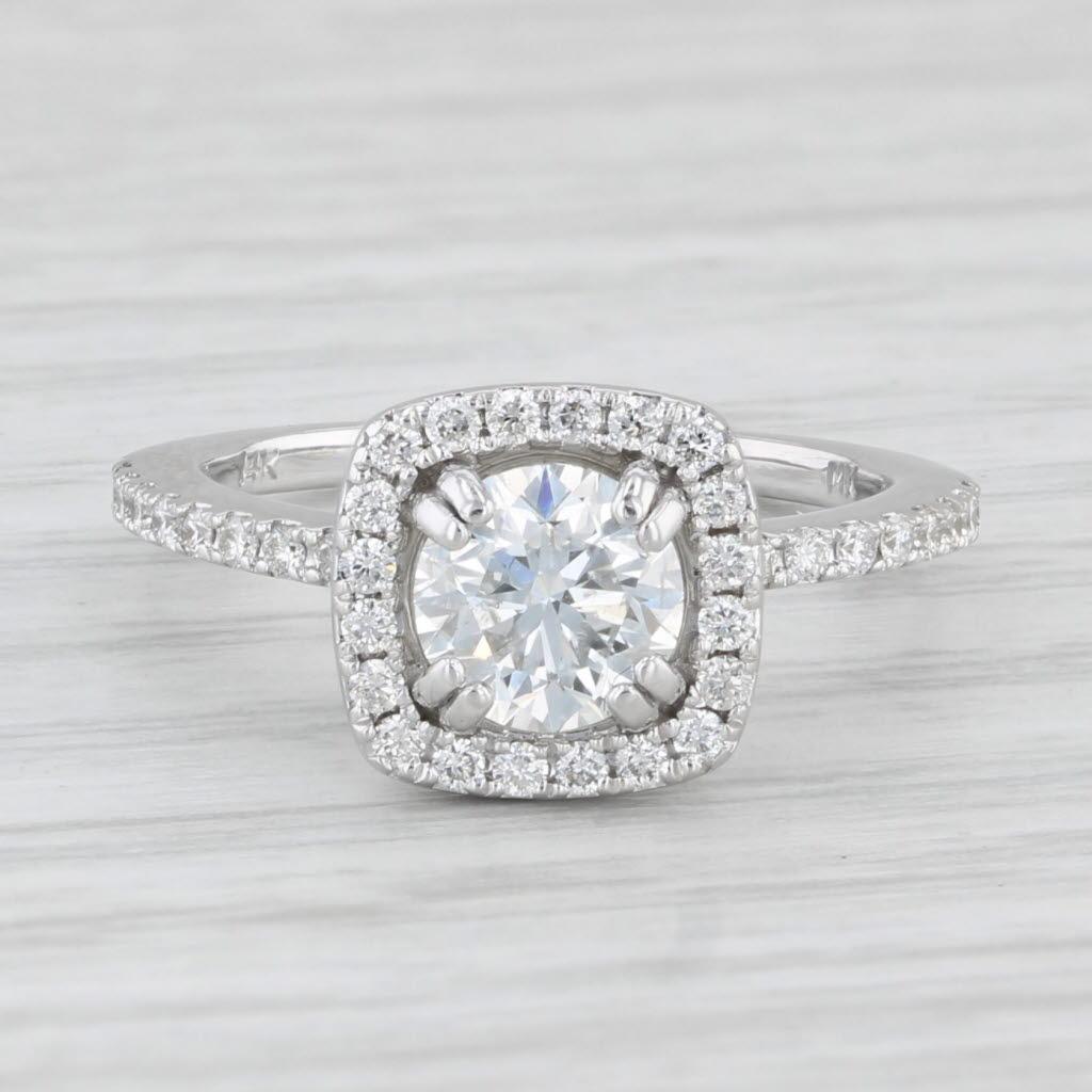 Gemstone Information:
- Natural Diamond -
Carats - 0.90ct 
Cut - Round Brilliant
Color - H
Clarity - SI2 
GIA - 7246765537 - Laser Engraved

- Natural Diamonds -
Total Carats - 0.24ctw
Cut - Round Brilliant
Color - H - I
Clarity - VS2 - SI1

Metal: