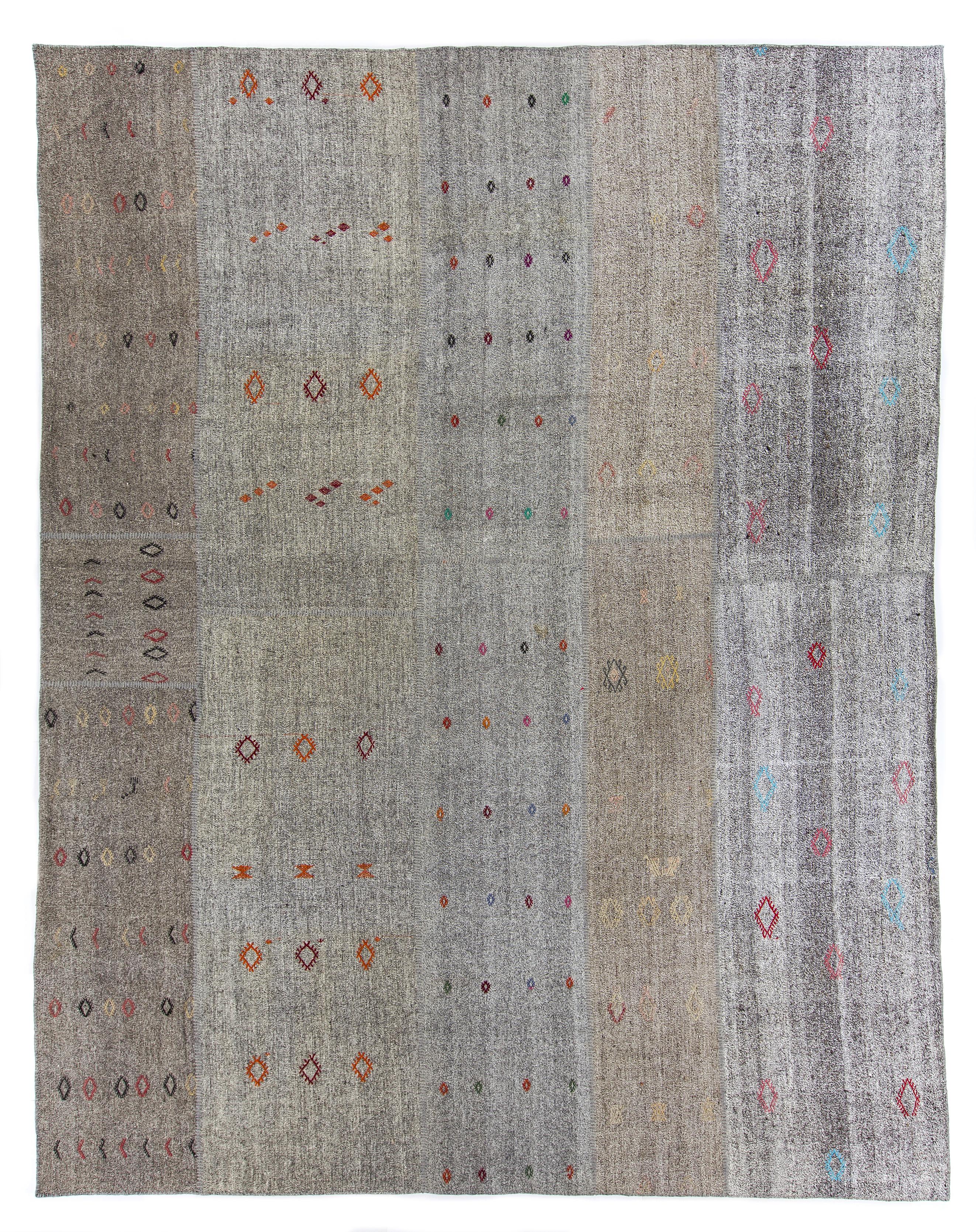 Late 20th Century Hand-Woven Vintage Anatolian Kilim Rug, Flat-Weave Floor Covering