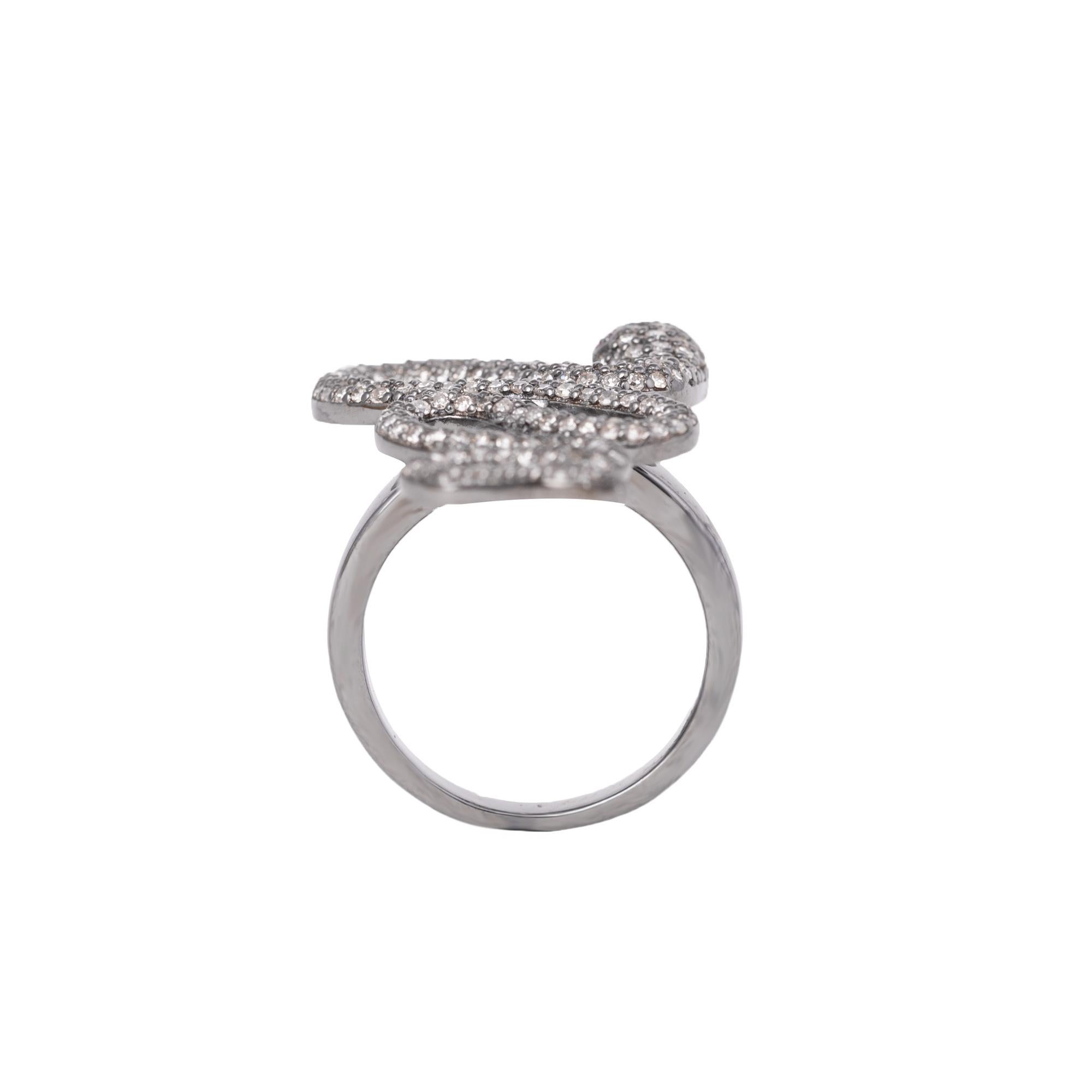 Round Cut 1.15 Carat Diamond Serpent Snake Ring For Sale