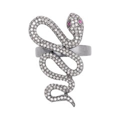 1.15 Carat Diamond Serpent Snake Ring