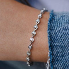 1.15 Carat Diamonds Tennis Bracelet in 14 Karat White Gold, Shlomit Rogel