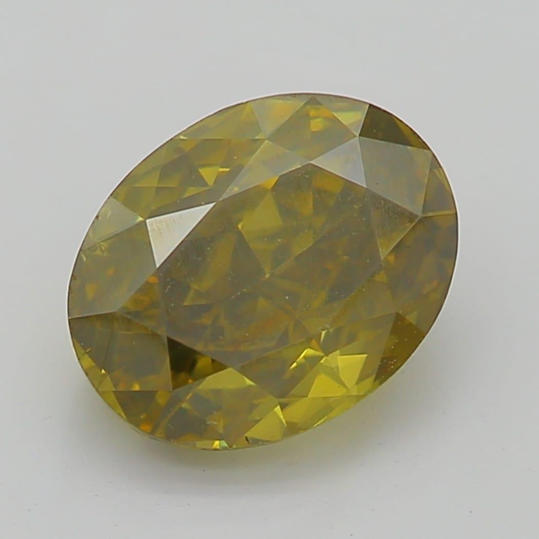 *100% NATURAL FANCY COLOUR DIAMOND*

✪ Diamond Details ✪

➛ Shape: Oval
➛ Colour Grade: Fancy Dark Brown Greenish Yellow
➛ Carat: 1.15
➛ GIA Certified 

^FEATURES OF THE DIAMOND^

This fancy dark brown greenish-yellow diamond exhibits a rich, deep