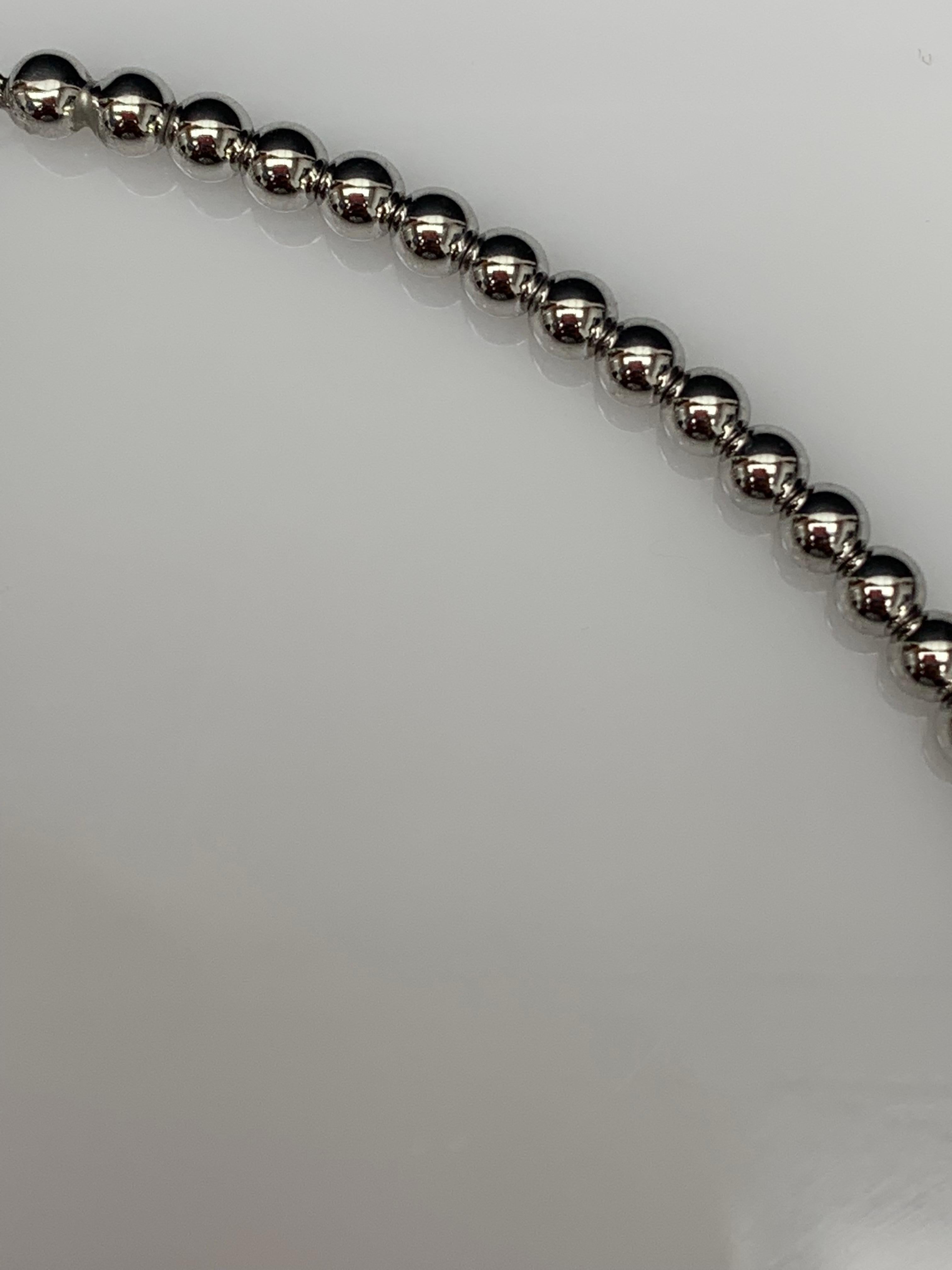1.15 Carat Flexible Diamond Choker Collar Necklace 14 Karat White Gold For Sale 4