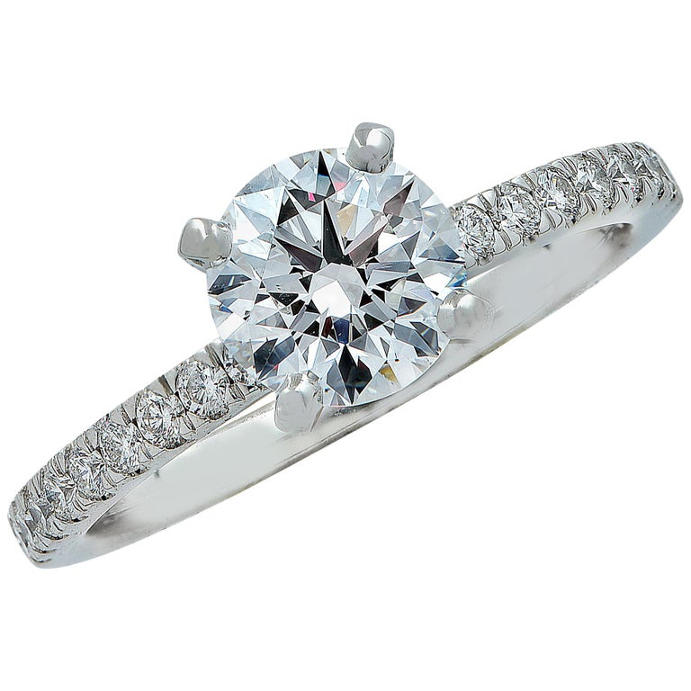1.15 Carat GIA Graded Diamond Engagement Ring For Sale at 1stdibs