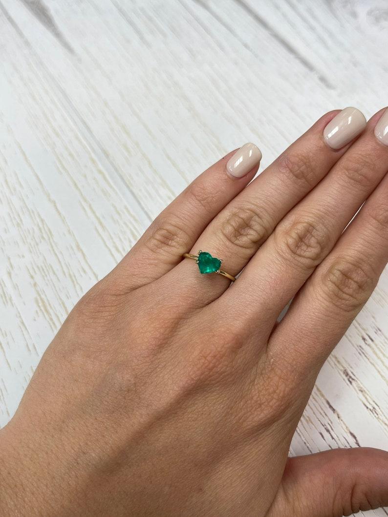 1.15 Karat kolumbianischer Smaragd im Herzschliff  Reichlich grüner loser natürlicher Edelstein im Zustand „Neu“ im Angebot in Jupiter, FL