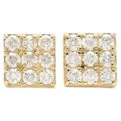 Orecchini con diamante naturale da 1,15 carati in oro giallo massiccio 14K