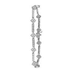 1.15 Carat Natural Diamond Bracelet G SI 14 Karat White Gold