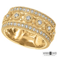 1.15 Carat Natural Diamond Byzantine Band G SI 14k White Gold