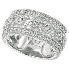 1.15 Carat Natural Diamond Byzantine Band G SI 14k White Gold