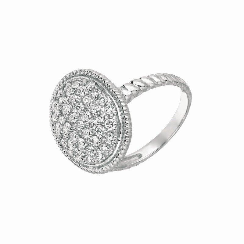 For Sale:  1.15 Carat Natural Diamond Oval Ring G SI 14 Karat White Gold 4