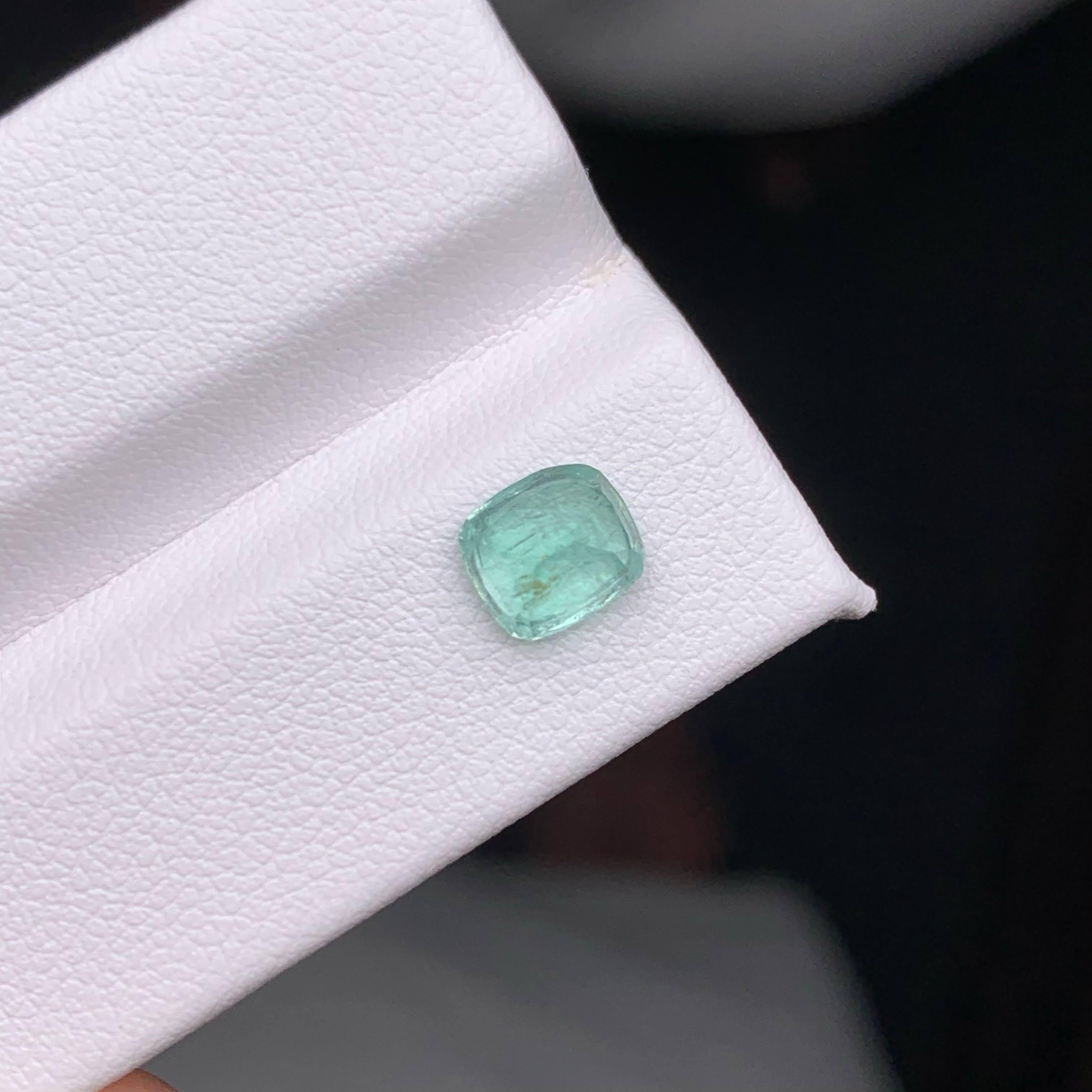 1.15 Carat Natural Loose Emerald Stone Cushion Cut Gemstone From Afghanistan For Sale 2
