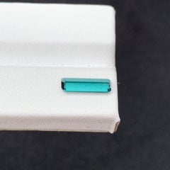 1.15 Carat Natural Loose Lagoon Blue Tourmaline Emerald Cut Afghan Gemstone