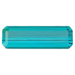 1.15 Carati di tormalina blu Lagoon naturale sfusa con taglio smeraldo Gemma afgana