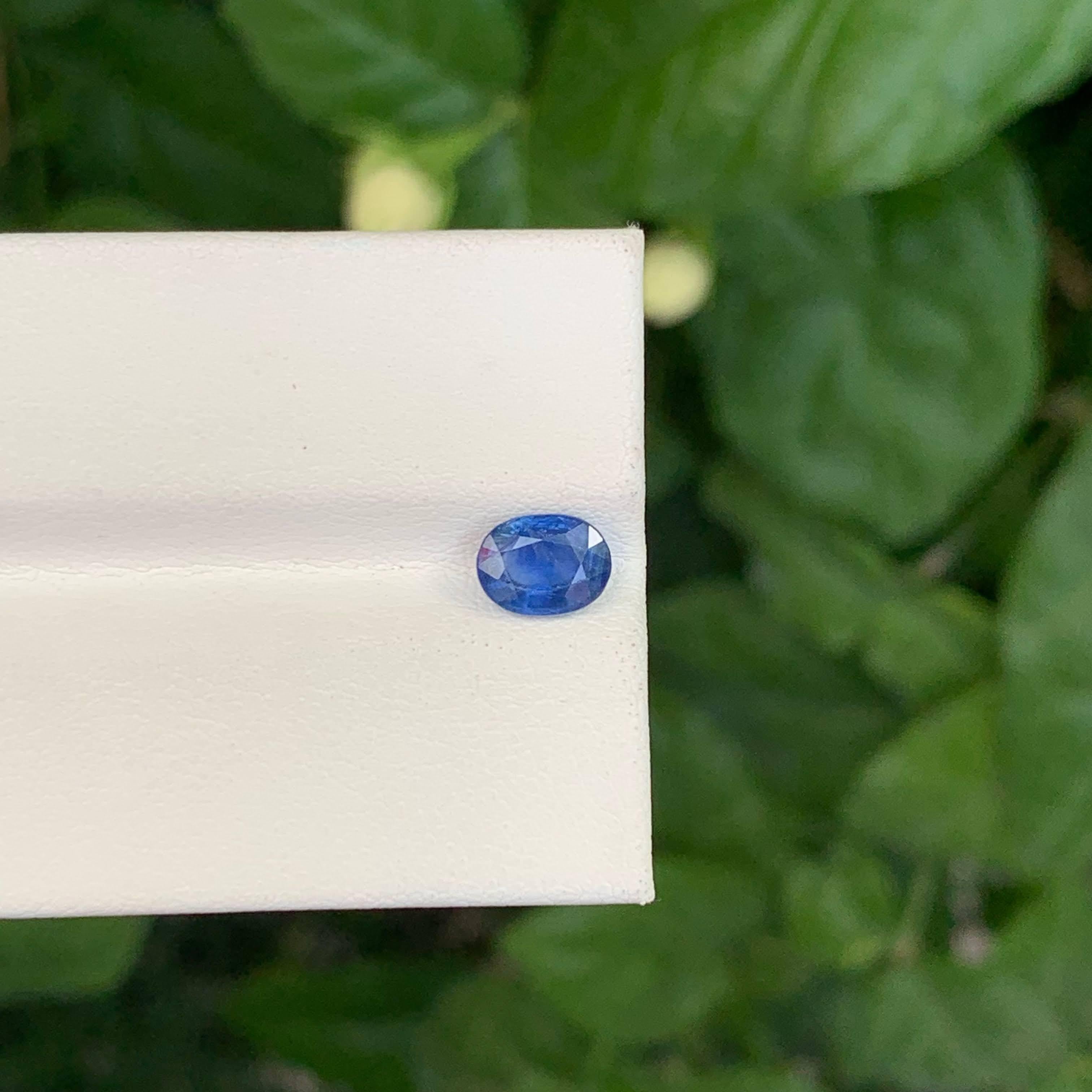 1,15 Karat Natürlicher loser Opaleffekt Blauer Saphir im Ovalschliff Sri Lankanischer Edelstein im Angebot 4