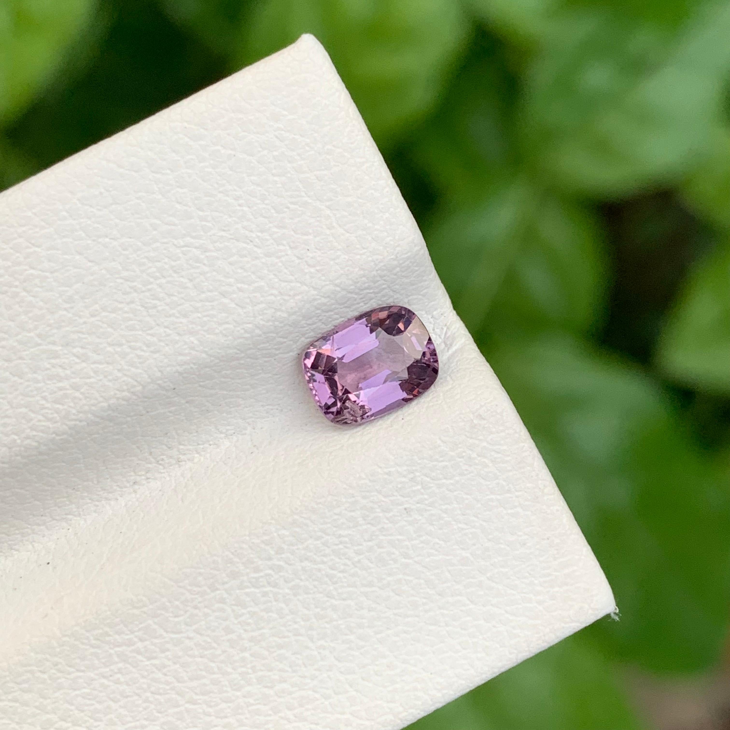 1.15 Carat Natural Loose Purple Spinel Cushion Shape Gem For Jewellery For Sale 5