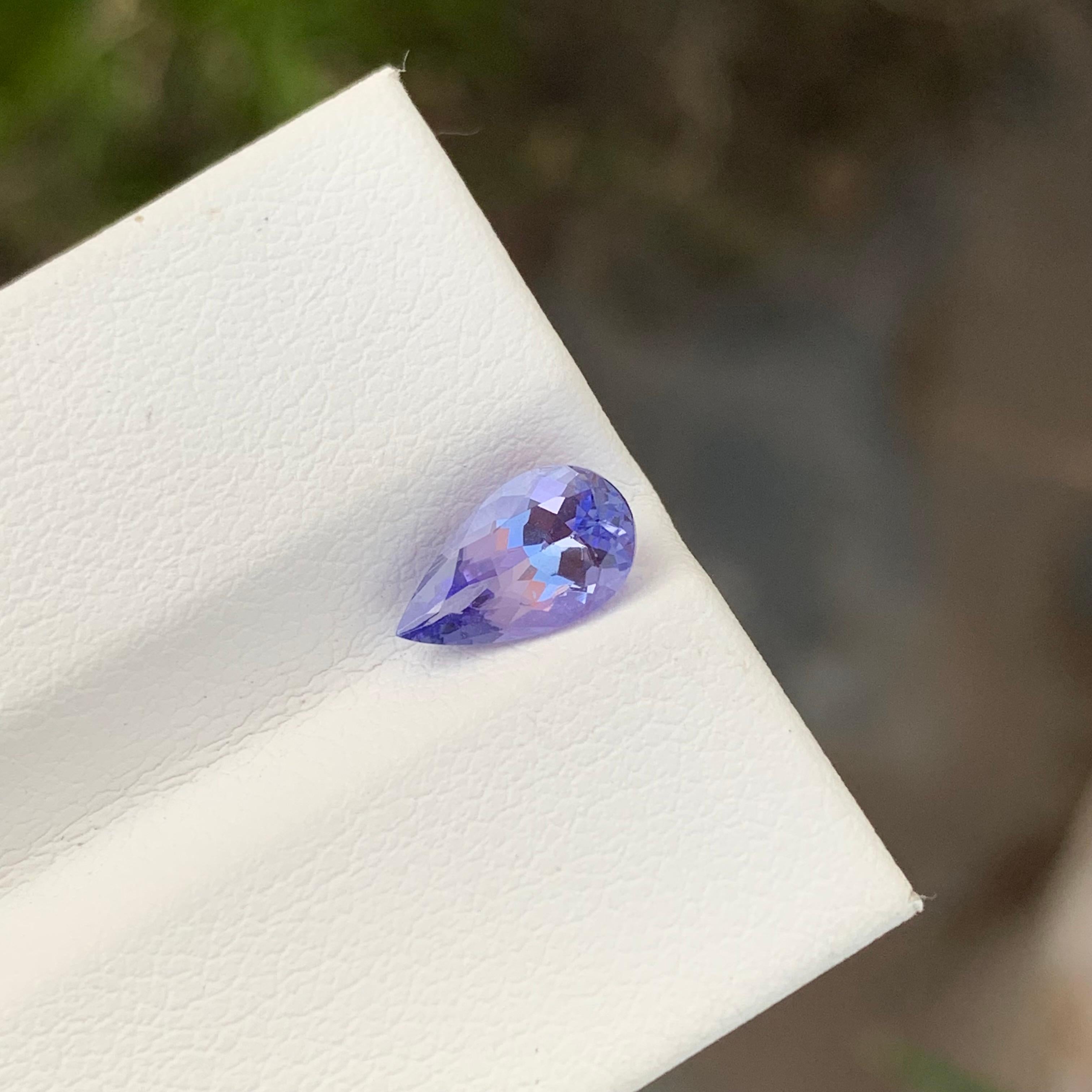 1,15 Karat Natürlicher loser Tansanit Birnenform Edelstein für Schmuck (Arts and Crafts) im Angebot