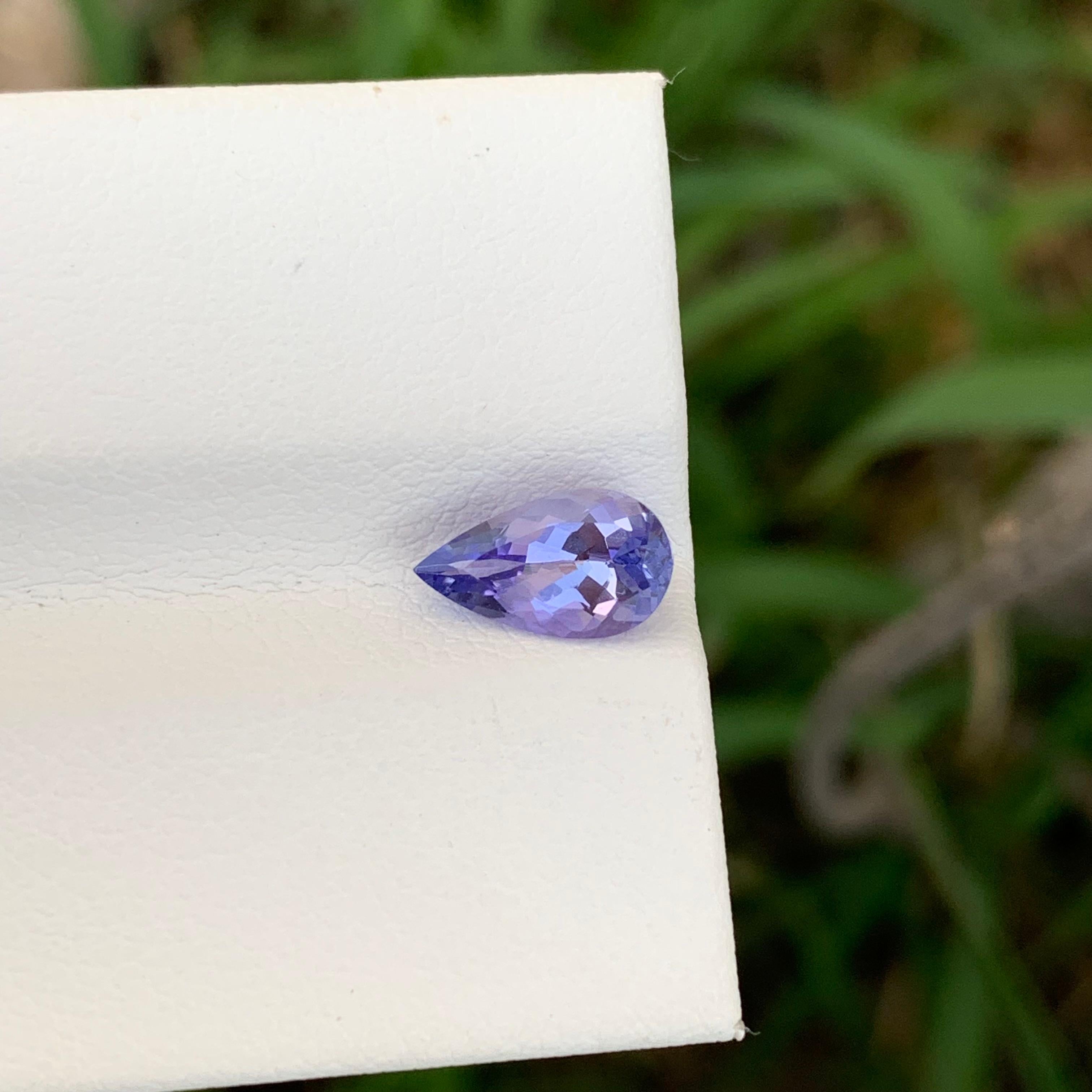1,15 Karat Natürlicher loser Tansanit Birnenform Edelstein für Schmuck (Tropfenschliff) im Angebot