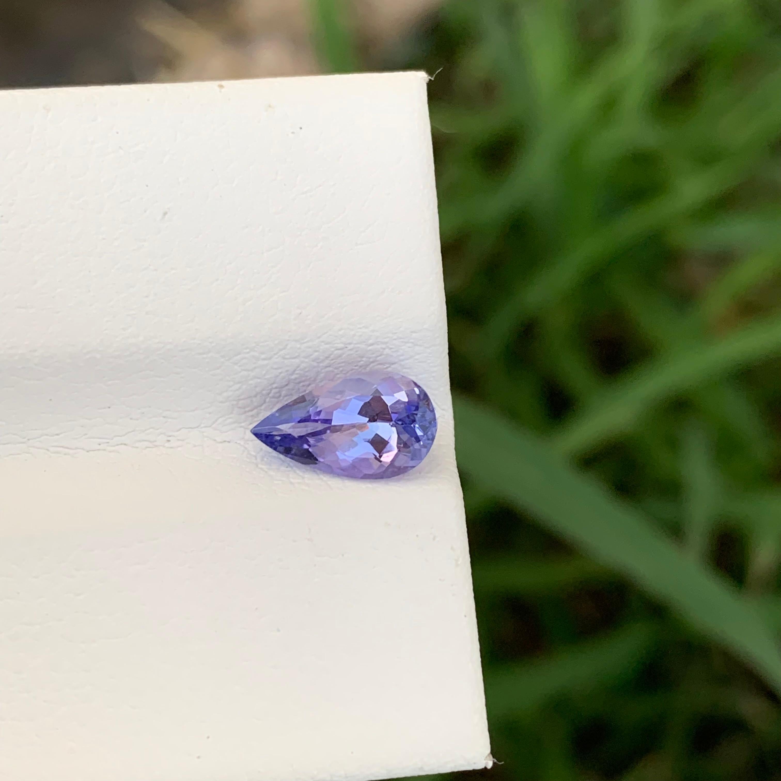 1,15 Karat Natürlicher loser Tansanit Birnenform Edelstein für Schmuck im Zustand „Neu“ im Angebot in Peshawar, PK