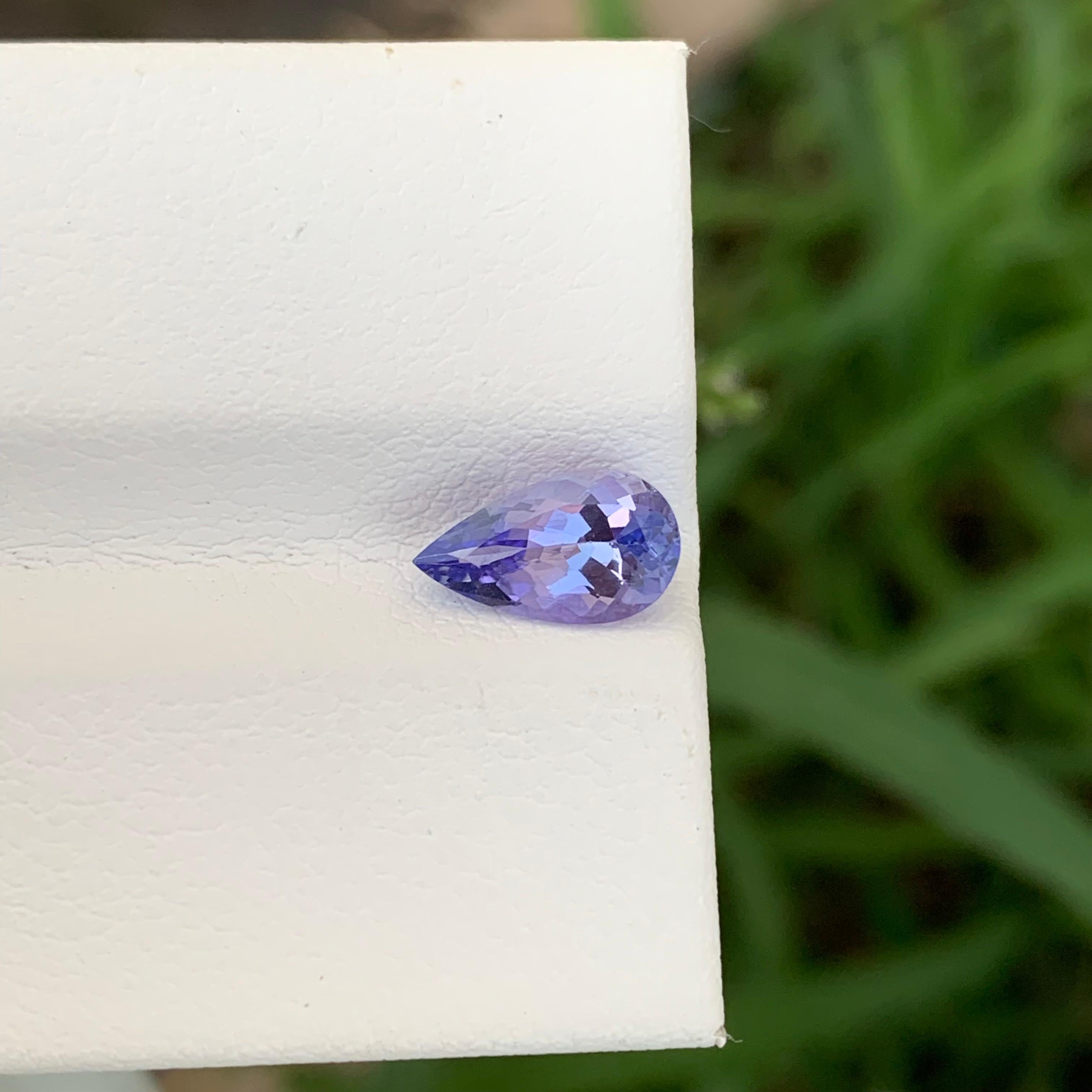 1,15 Karat Natürlicher loser Tansanit Birnenform Edelstein für Schmuck im Angebot 1