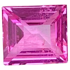 1.15 Carat Natural Loose Unheated Pink Sapphire Baguette Cut Madagascar Gemstone