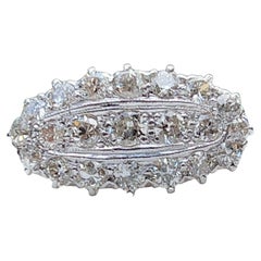 1.15 Carat Old European Diamond Cluster Ring in 14 Karat Gold