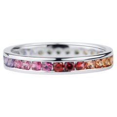 1,15 Karat Regenbogenfarbe Natürlicher Ceylon Saphir Ring
