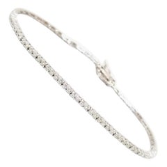1.15 Carat Round Brilliant Cut Diamond Tennis Bracelet 14 Karat White Gold