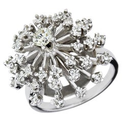 1.15 Carat Total Weight Diamond "Make a Wish" 14K Cluster Ring