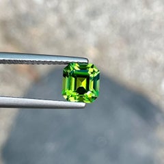 1.15 Carats Loose Green Tourmaline Stone Emerald Cut Natural Afghan Gemstone (pierre précieuse afghane)