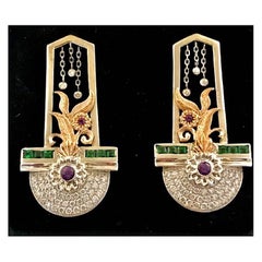 1.15 Carat of Diamonds Art Deco Style Earrings