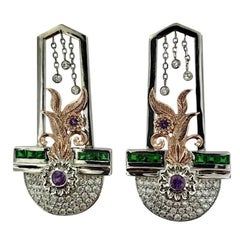 1.15 Carat of Diamonds Art Deco Style Earrings