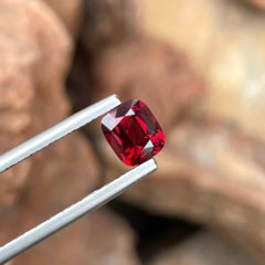 1.15 Carats Sweet Red Burmese Spinel Stone Fancy Cushion Cut Gemstone