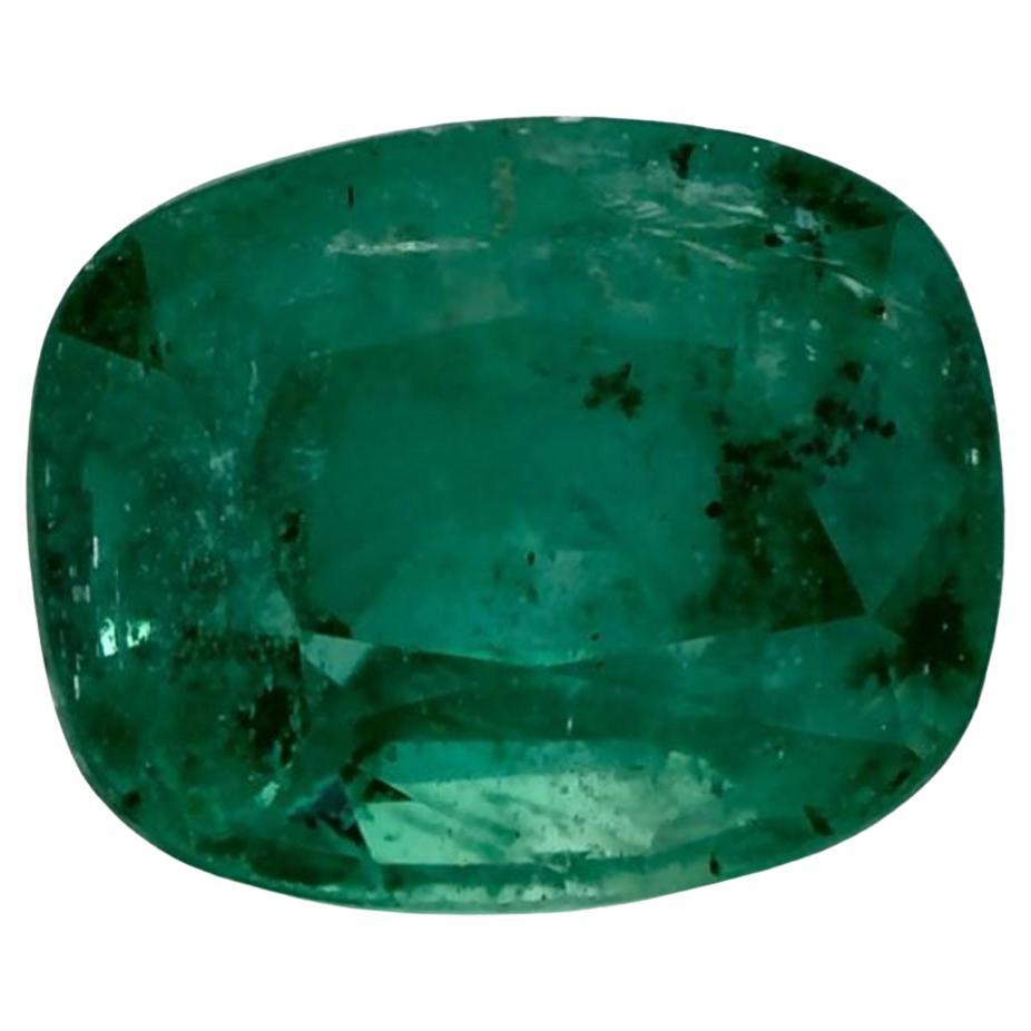 1.15 Ct Emerald Cushion Loose Gemstone For Sale