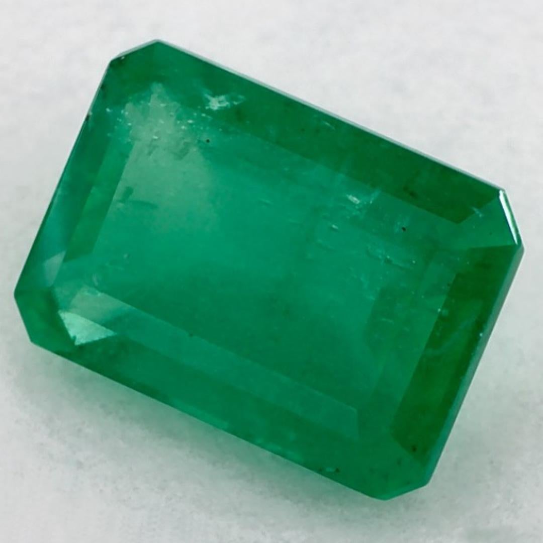 Octagon Cut 1.15 Ct Emerald Octagon Loose Gemstone For Sale