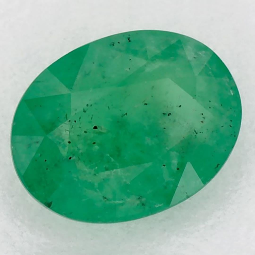1.15 Karat Smaragd Oval Loser Edelstein (Ovalschliff) im Angebot