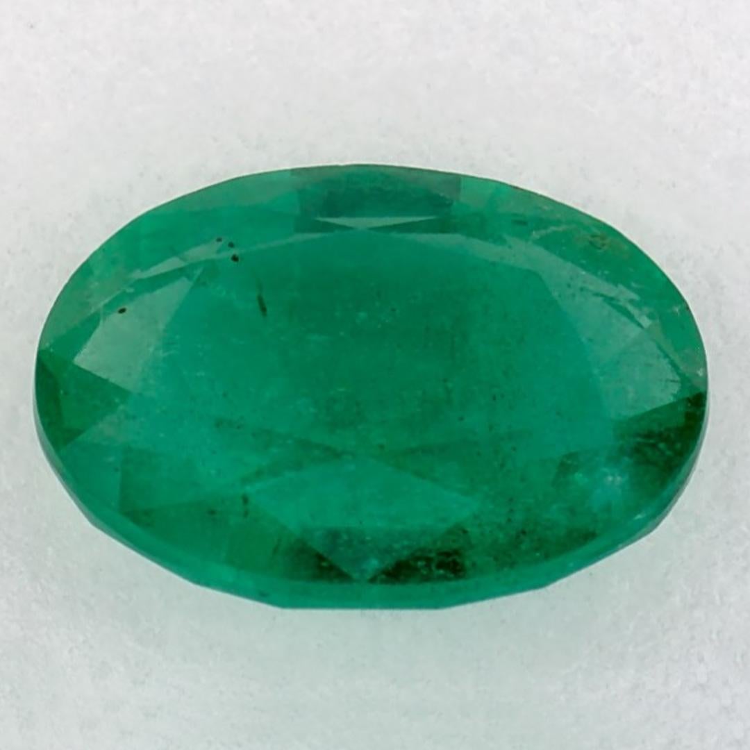 1.15 Karat Smaragd Oval Loser Edelstein im Zustand „Neu“ im Angebot in Fort Lee, NJ