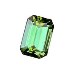 1,15 Karat natürlicher, mintgrüner Turmalin im Smaragdschliff für Schmuck, 7 mm