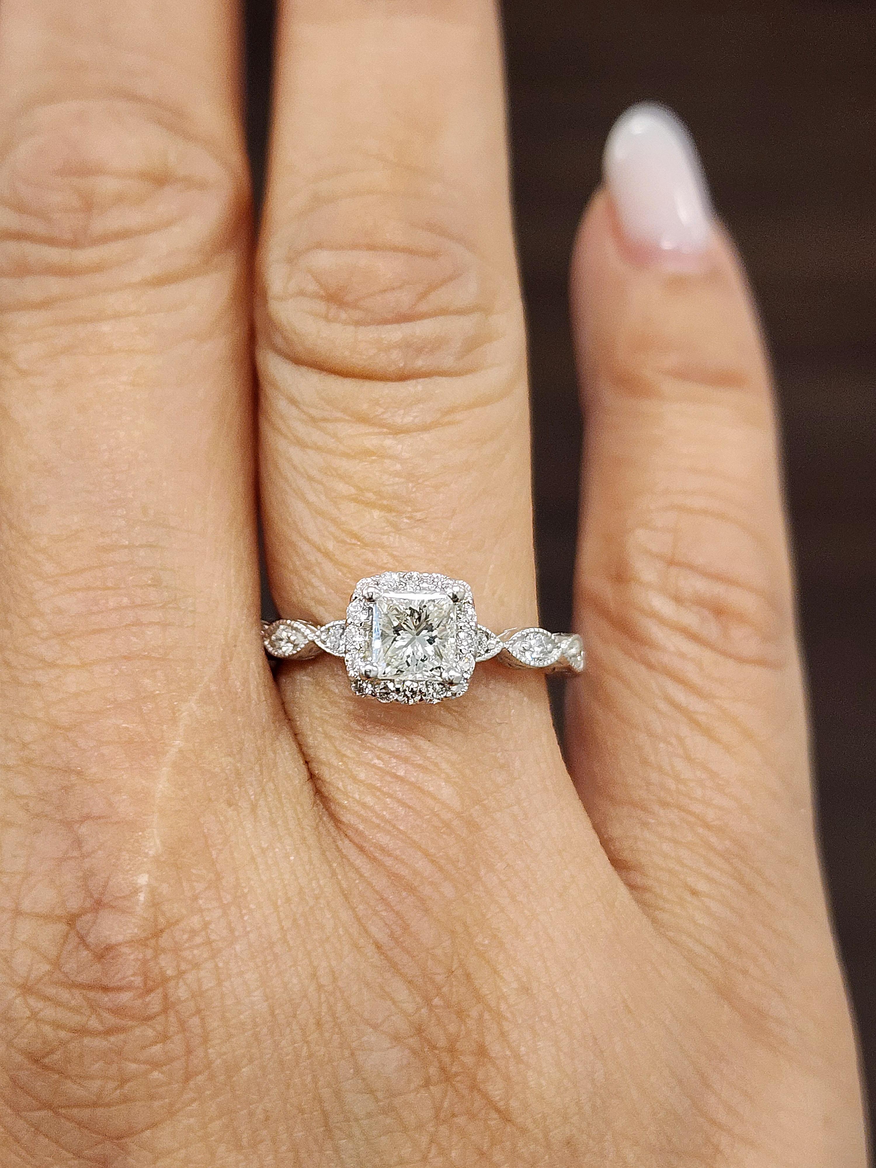 1,15 Karat Diamant-Verlobungsring im Prinzessinnenschliff (Moderne) im Angebot