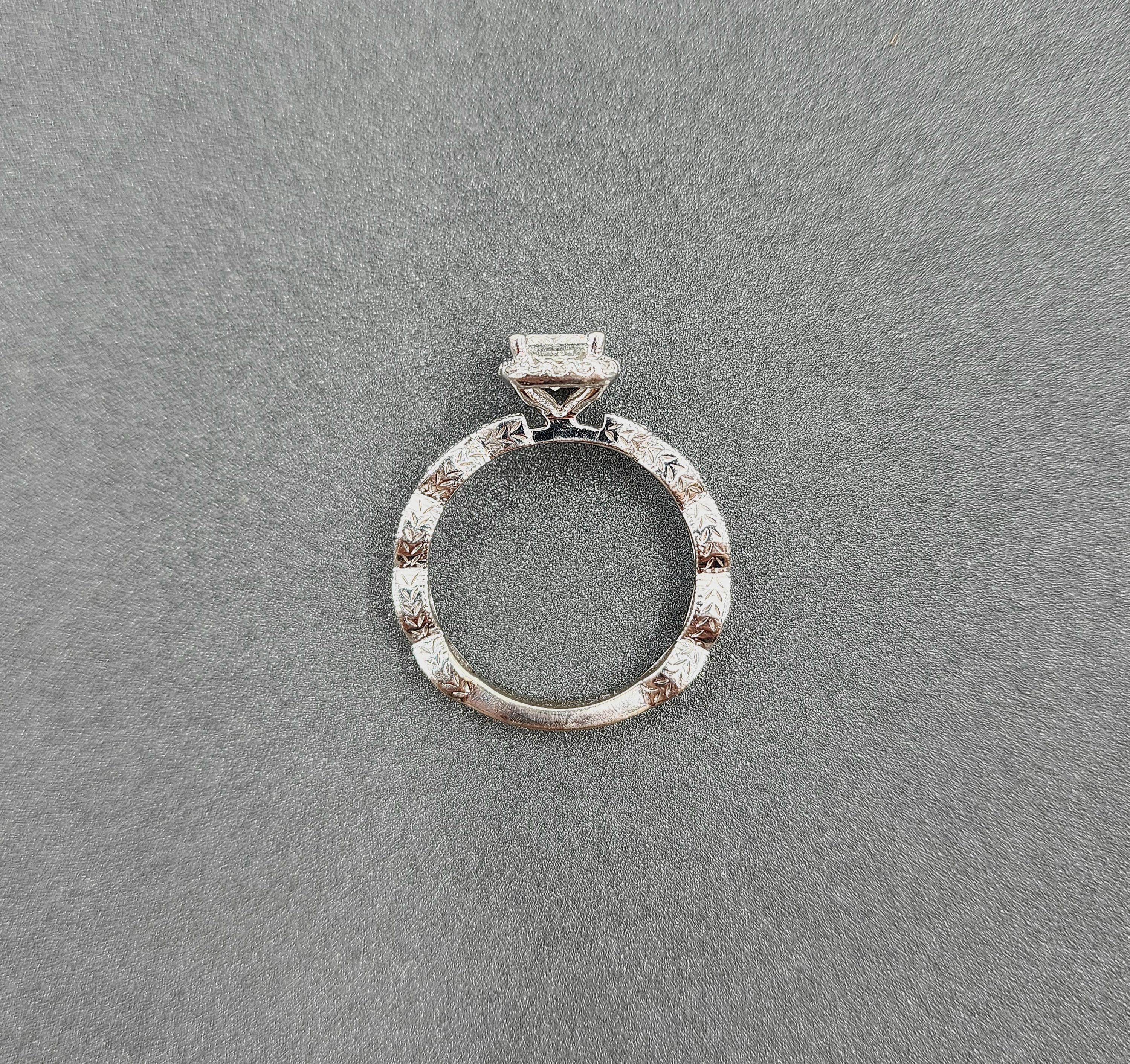 1,15 Karat Diamant-Verlobungsring im Prinzessinnenschliff für Damen oder Herren im Angebot