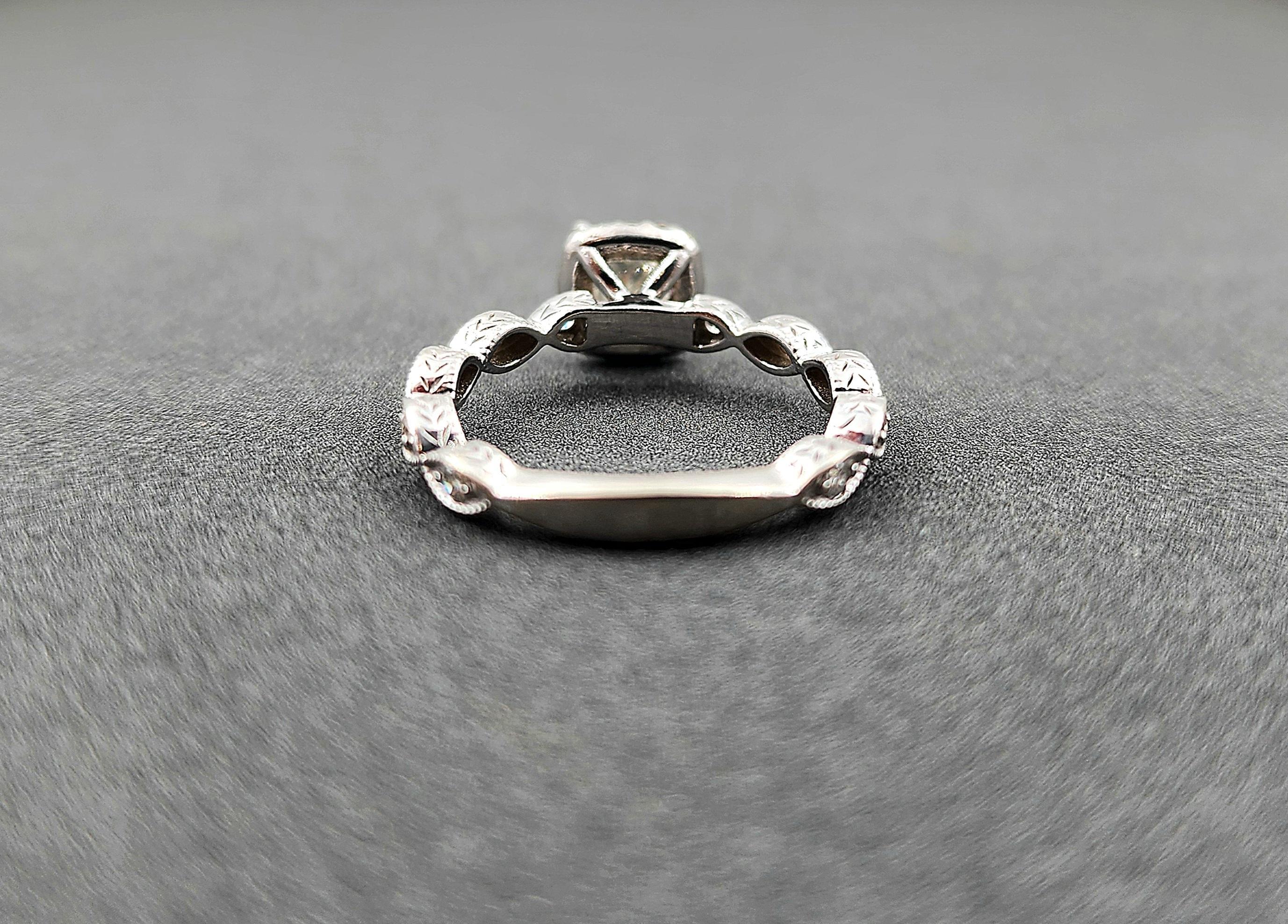 1,15 Karat Diamant-Verlobungsring im Prinzessinnenschliff im Angebot 2
