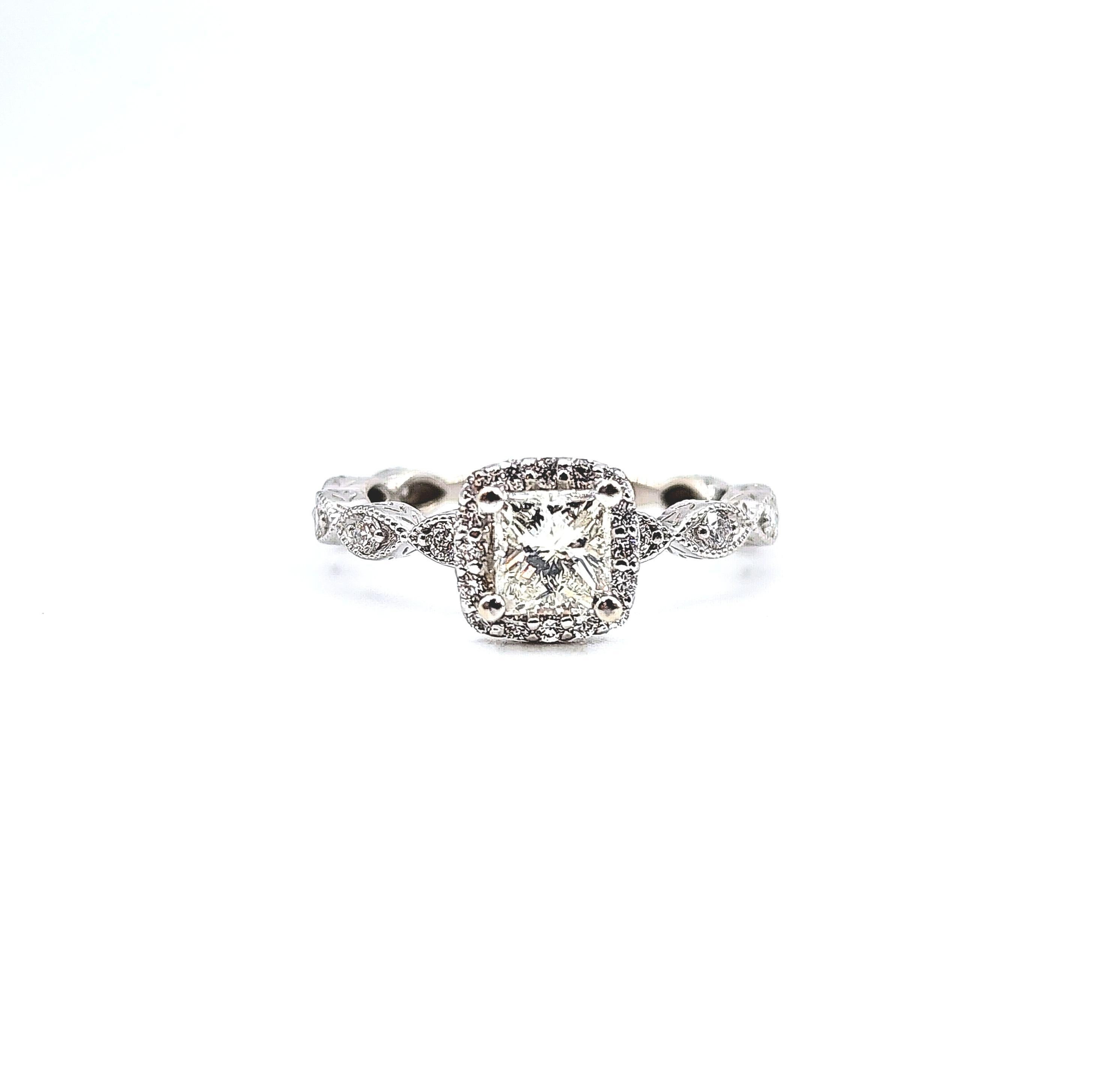 1,15 Karat Diamant-Verlobungsring im Prinzessinnenschliff im Angebot 3