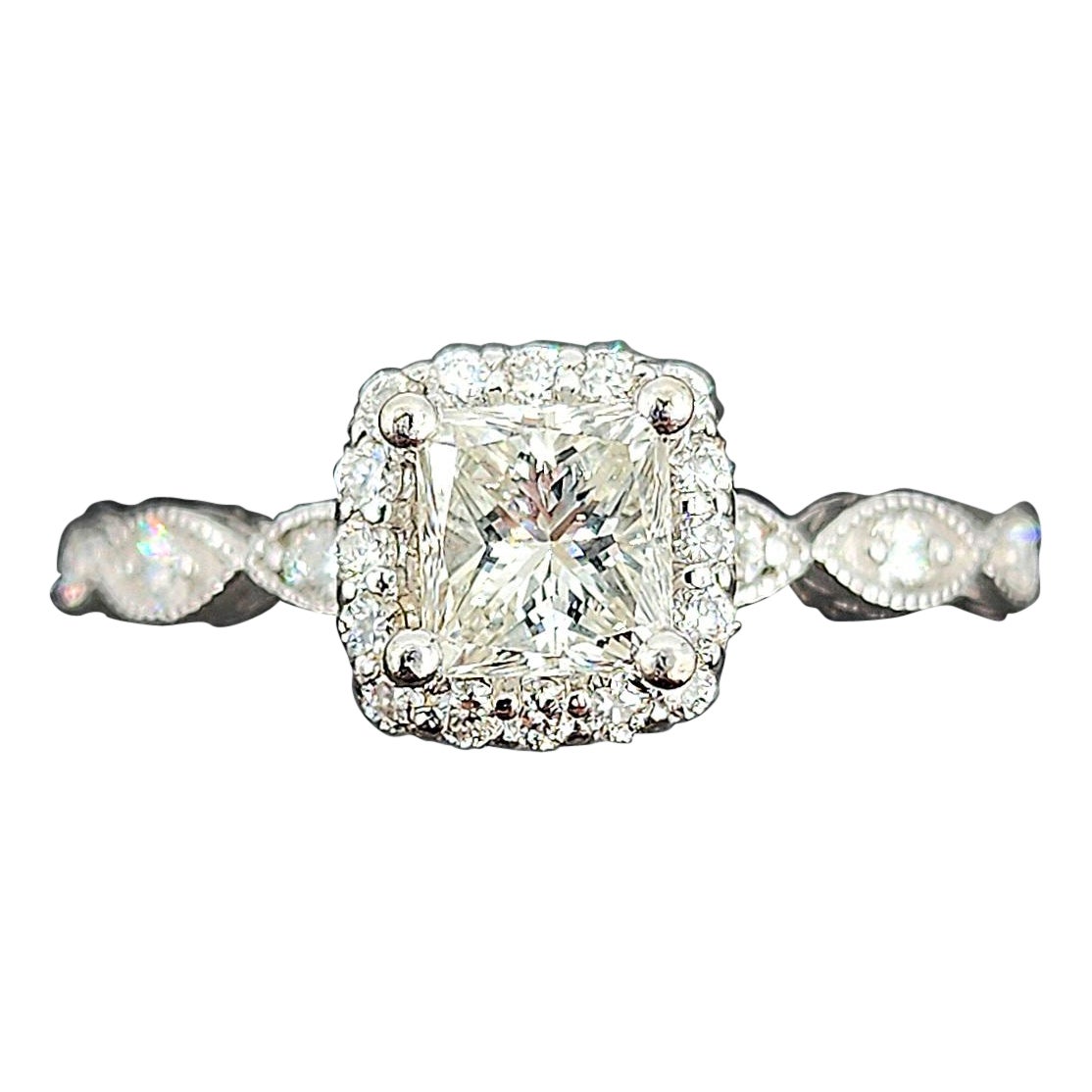 1,15 Karat Diamant-Verlobungsring im Prinzessinnenschliff im Angebot